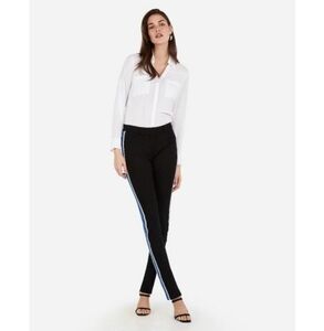 Express Mid Rise Side Blue Stripe Skinny Pants 6R